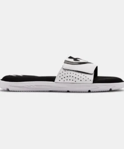 'Under Armour' Men's Ignite Slide Sandal - White / Black / Black