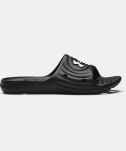 'Under Armour' Men's Locker IV Slide Sandal - Black / Black / White