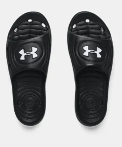 'Under Armour' Men's Locker IV Slide Sandal - Black / Black / White