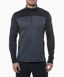 'Kuhl' Men's Ryzer 1/4 Zip - Black / Koal