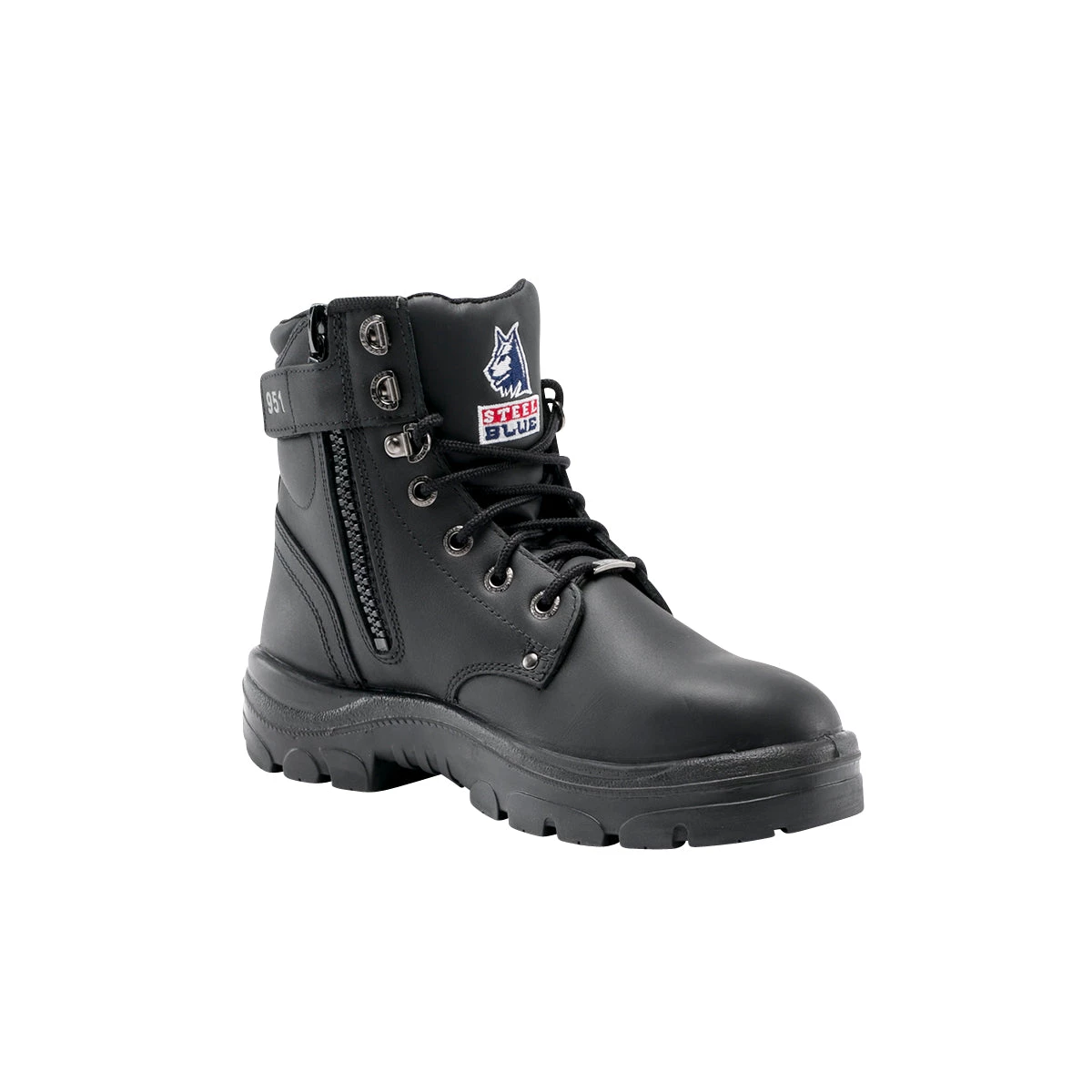 'Steel Blue' Men's 6" Argyle Side Zip ESD Steel Toe - Black 3 'Steel Blue' Men's 6" Argyle Side Zip ESD Steel Toe - Black