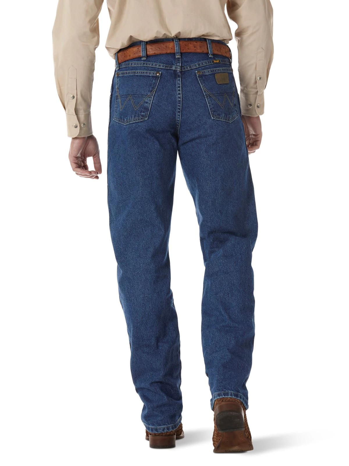 'Wrangler' Men's George Strait Cowboy Cut® Relaxed Fit - Heavyweight Stone Denim 4 'Wrangler' Men's George Strait Cowboy Cut® Relaxed Fit - Heavyweight Stone Denim