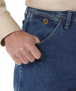 'Wrangler' Men's George Strait Cowboy Cut® Relaxed Fit - Heavyweight Stone Denim 10 'Wrangler' Men's George Strait Cowboy Cut® Relaxed Fit - Heavyweight Stone Denim