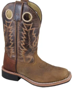 Smoky Mountain Boots 'Smoky Mountain' Children's Jesse Square Toe - Distressed Brown / Brown Crackle
