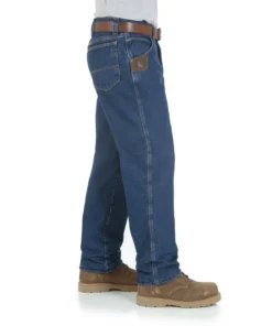 'Wrangler' Men's Quilt Lined 5 Pocket Jeans - Antique Indigo