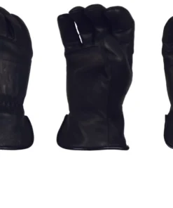 BEAR KNUCKLES LLC Men 'Bear Knuckles' Double Wedge™ Fleece-Lined Water Resistant Cowhide Driver Glove - Black