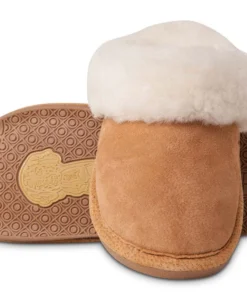 'Old Friend Footwear' Women's Scuff Slipper - Chestnut