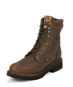 Justin Brands 'Justin' Men's 8" Balusters Rugged Bay - Brown / Dark Tan