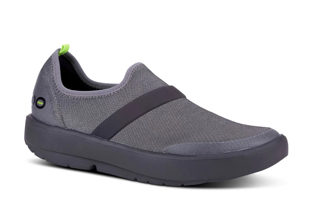'OOFOS' Women's OOmg Fibre Low Slip On - Black / Grey 4 'OOFOS' Women's OOmg Fibre Low Slip On - Black / Grey