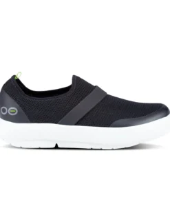 'OOFOS' Women's OOmg Fibre Low Slip On - White / Black