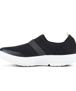 'OOFOS' Women's OOmg Fibre Low Slip On - White / Black