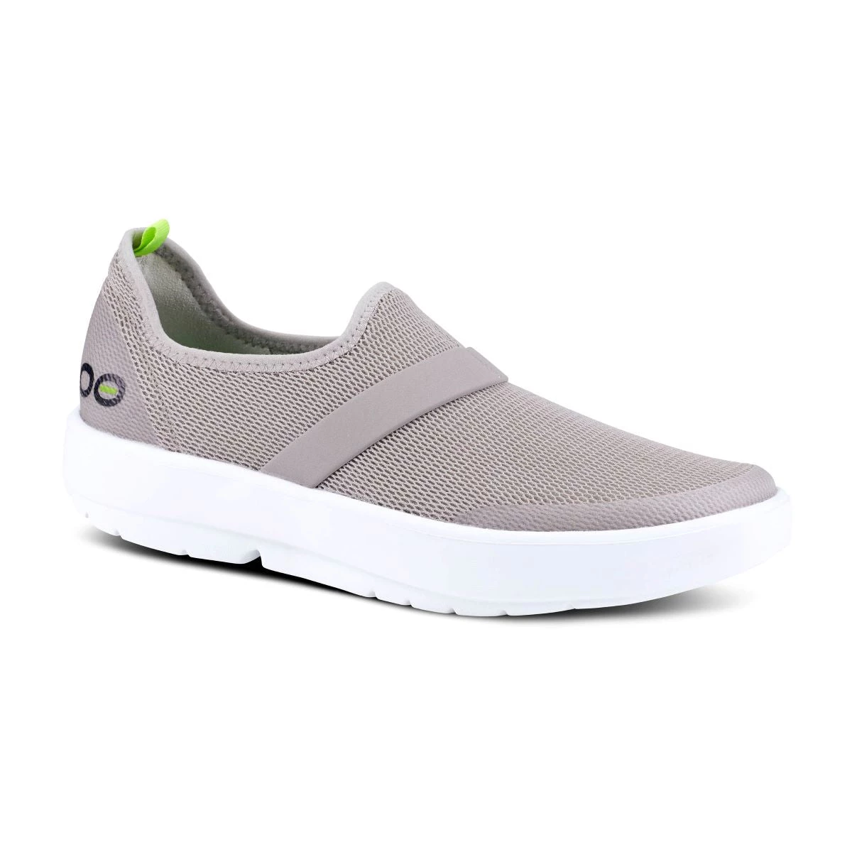 'OOFOS' Women's OOmg Low Slip On - White / Grey 4 'OOFOS' Women's OOmg Low Slip On - White / Grey