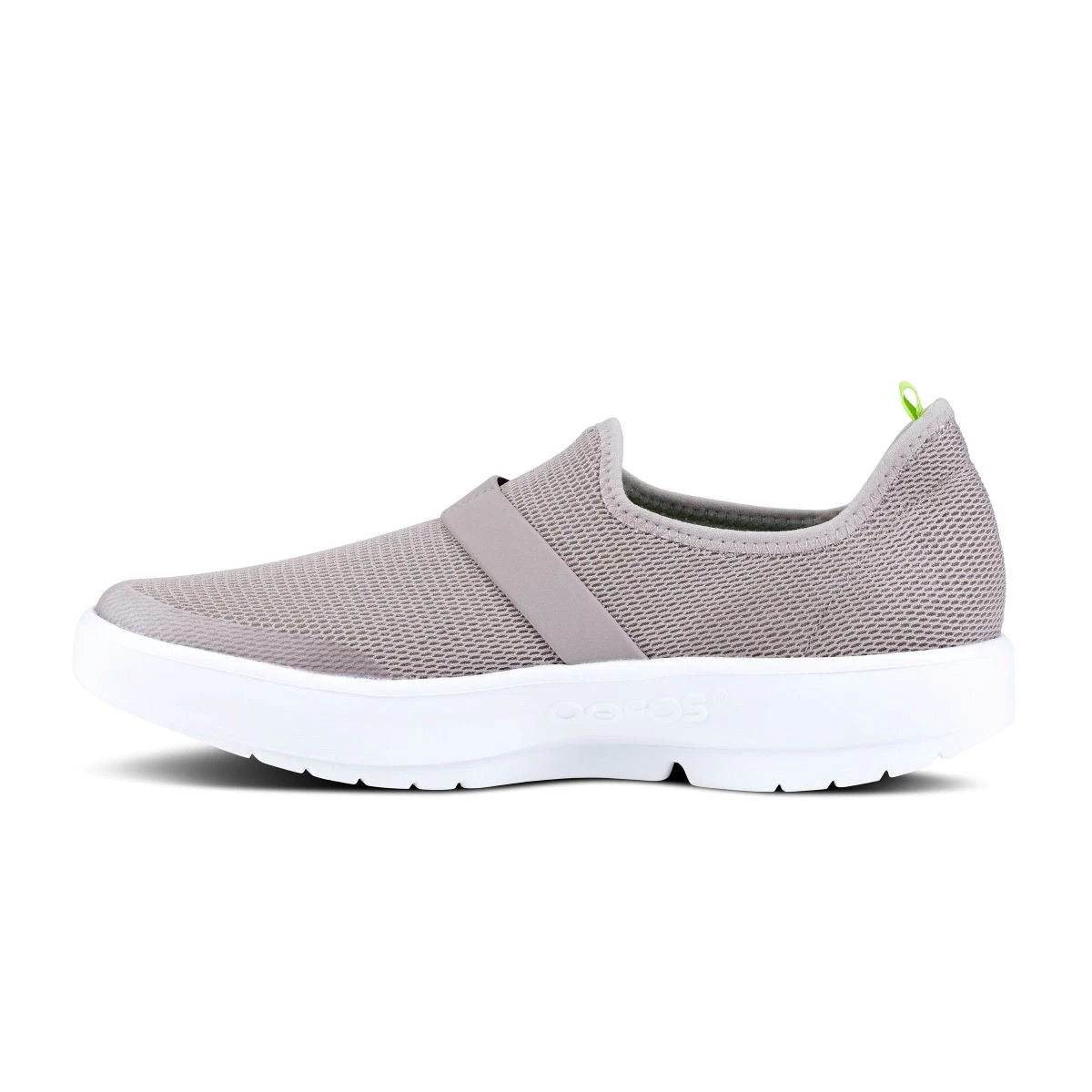 'OOFOS' Women's OOmg Low Slip On - White / Grey 9 'OOFOS' Women's OOmg Low Slip On - White / Grey