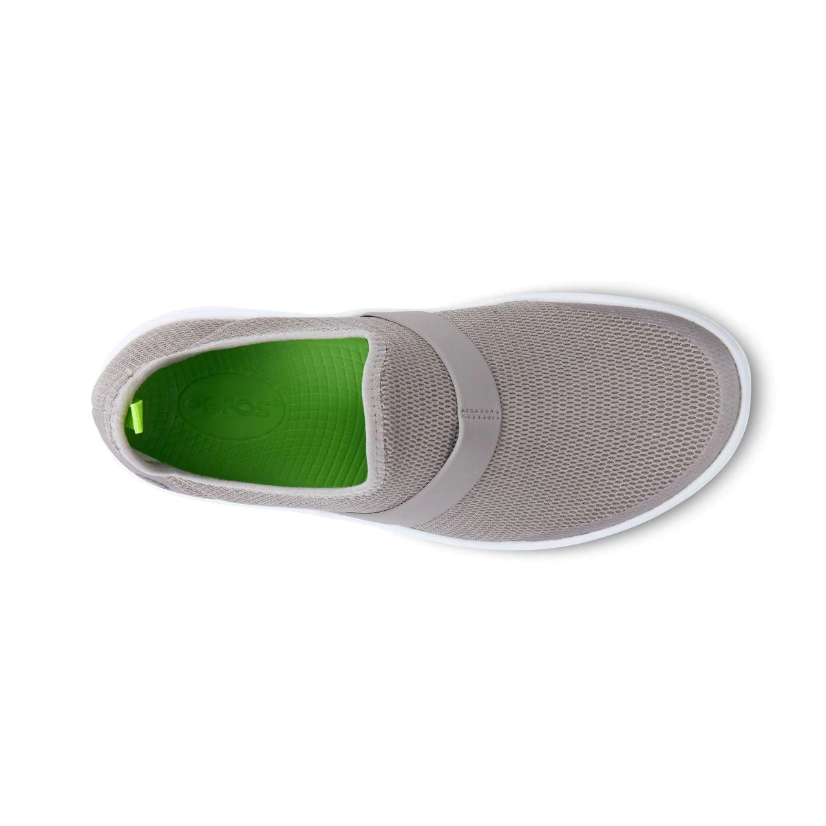 'OOFOS' Women's OOmg Low Slip On - White / Grey 5 'OOFOS' Women's OOmg Low Slip On - White / Grey