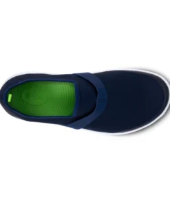 'OOFOS' Women's OOmg Fibre Low Slip On - White / Navy
