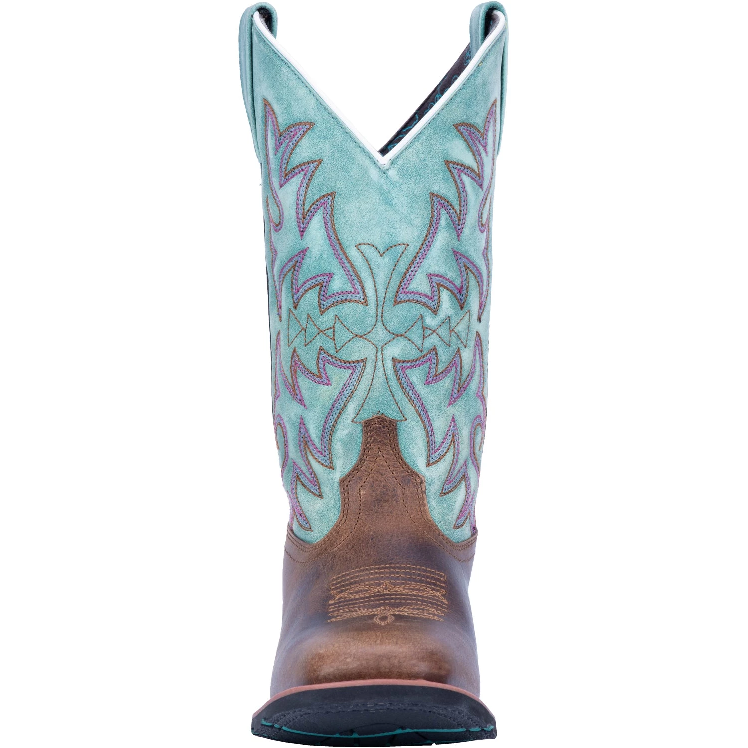 'Laredo' Women's 11" Anita Western Square Toe - Brown / Turquoise 6 'Laredo' Women's 11" Anita Western Square Toe - Brown / Turquoise