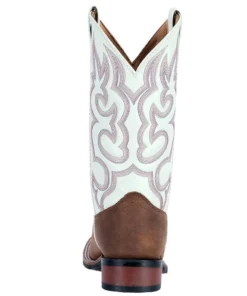 'Laredo' Women's 11" Mesquite Western Square Toe - Taupe / White 11 'Laredo' Women's 11