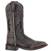 'Laredo' Women's 11" Spellbound Western Square Toe - Blacktan