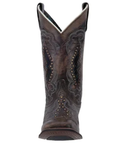 'Laredo' Women's 11" Spellbound Western Square Toe - Blacktan 11 'Laredo' Women's 11