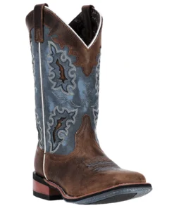 'Laredo' Women's 11" Isla Western Square Toe - Tan / Blue Denim 13 'Laredo' Women's 11