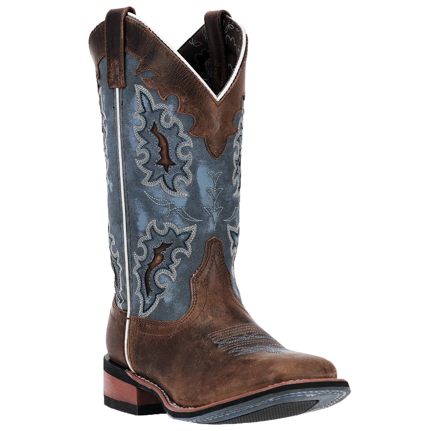 'Laredo' Women's 11" Isla Western Square Toe - Tan / Blue Denim 8 'Laredo' Women's 11" Isla Western Square Toe - Tan / Blue Denim