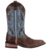 'Laredo' Women's 11" Isla Western Square Toe - Tan / Blue Denim 2 'Laredo' Women's 11" Isla Western Square Toe - Tan / Blue Denim