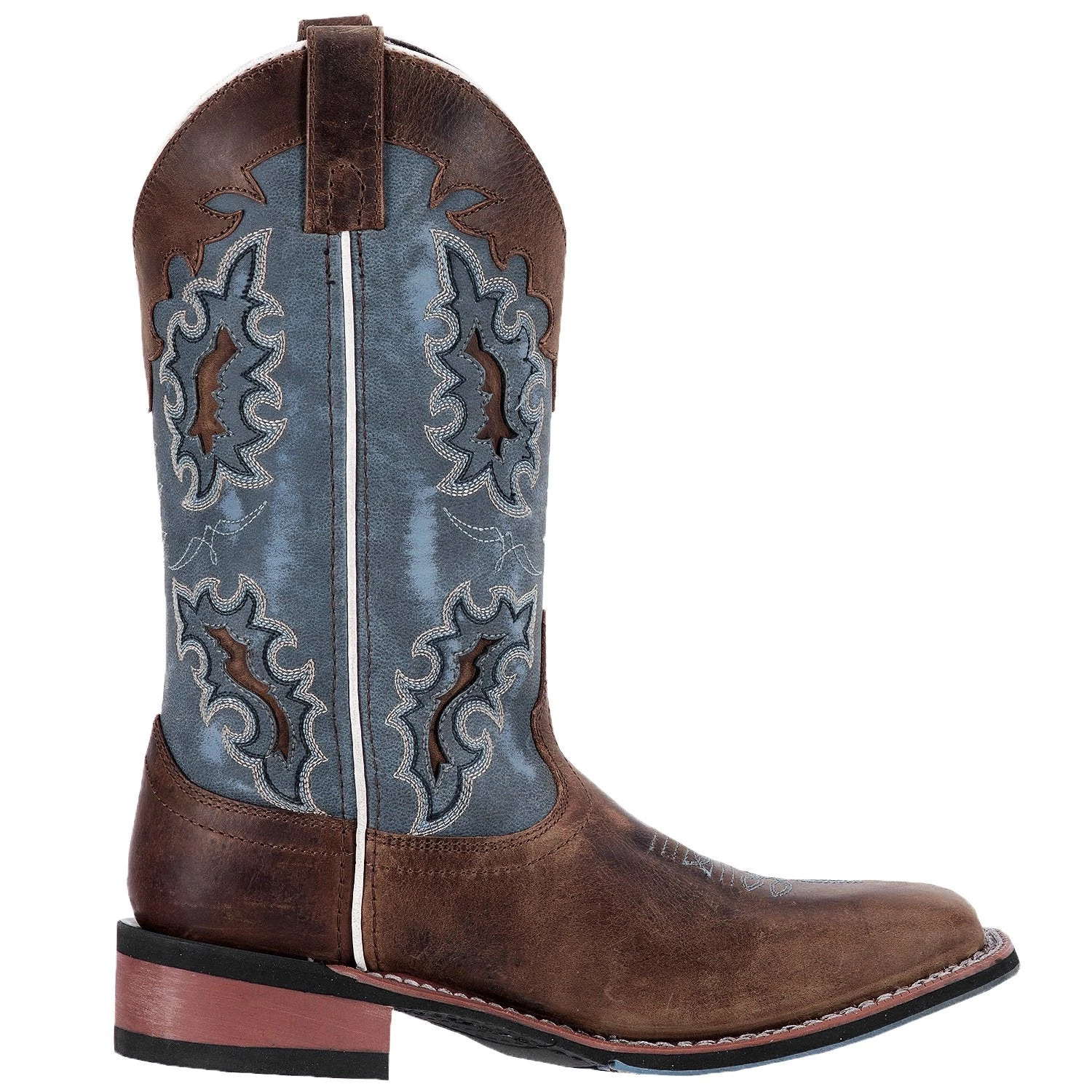 'Laredo' Women's 11" Isla Western Square Toe - Tan / Blue Denim 3 'Laredo' Women's 11" Isla Western Square Toe - Tan / Blue Denim
