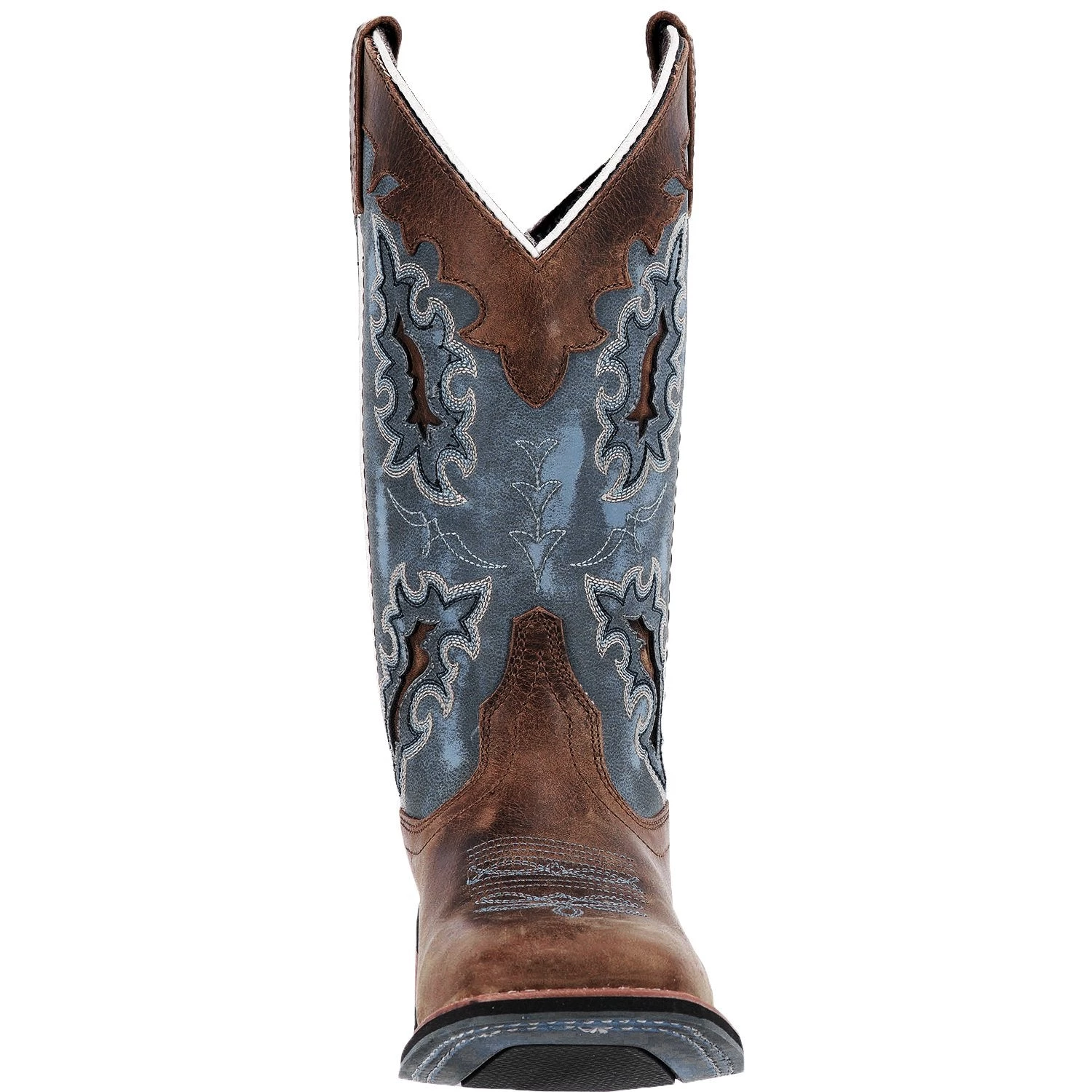 'Laredo' Women's 11" Isla Western Square Toe - Tan / Blue Denim 6 'Laredo' Women's 11" Isla Western Square Toe - Tan / Blue Denim