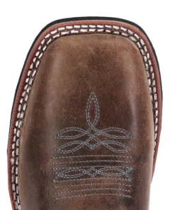 'Laredo' Women's 11" Isla Western Square Toe - Tan / Blue Denim 10 'Laredo' Women's 11