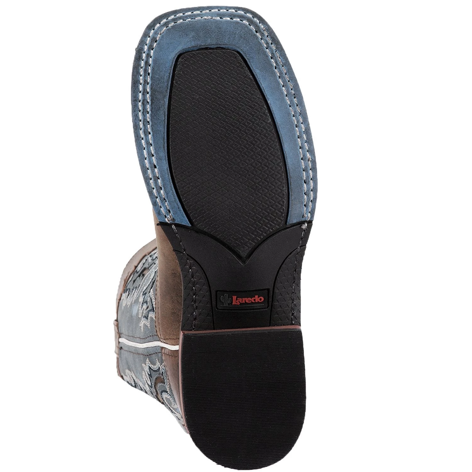 'Laredo' Women's 11" Isla Western Square Toe - Tan / Blue Denim 4 'Laredo' Women's 11" Isla Western Square Toe - Tan / Blue Denim