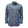 'Key' Men's Denim Western Snap Front - Indigo Denim Enzyme Wash