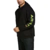 'Ariat' Men's Rebar Graphic Hoodie - Black / Lime 2 'Ariat' Men's Rebar Graphic Hoodie - Black / Lime