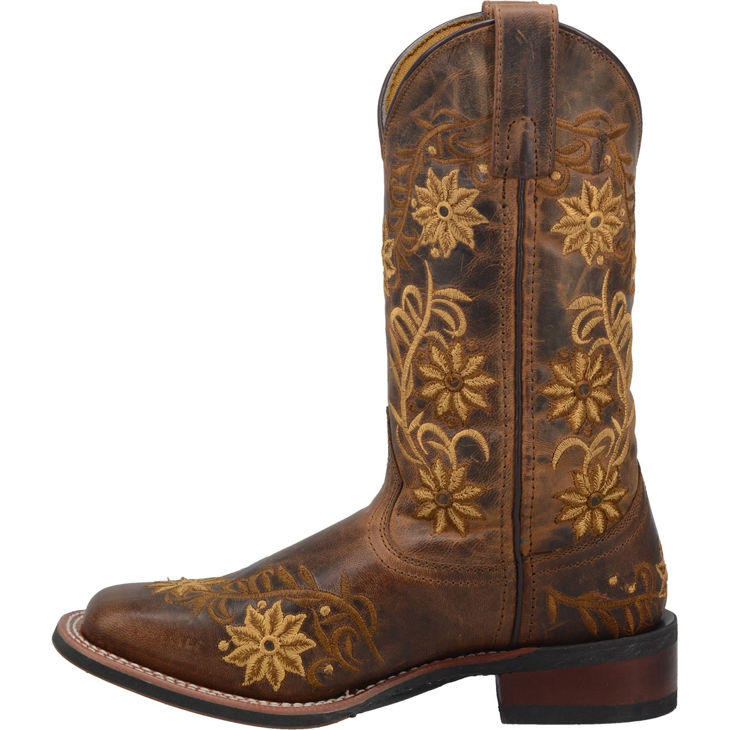 'Laredo' Women's 11" Secret Garden Western Square Toe - Brown 8 'Laredo' Women's 11" Secret Garden Western Square Toe - Brown
