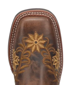 'Laredo' Women's 11" Secret Garden Western Square Toe - Brown