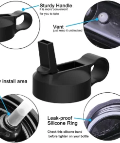 'Wyld Gear' Mag Flask Straw Lid - Black 6 'Wyld Gear' Mag Flask Straw Lid - Black