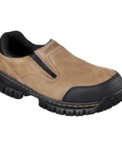'Skechers' Men's Hartan EH Steel Toe Slip On - Brown