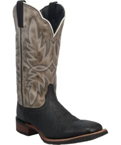 Dan Post Boot Co 'Laredo' Men's 13" Isaac Western Square Toe - Black / Grey