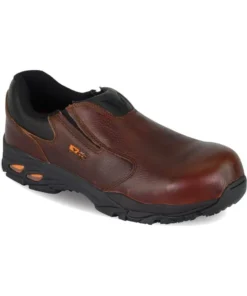 'Thorogood' Men's Oxford Comp Toe Slip On - Brown / Black