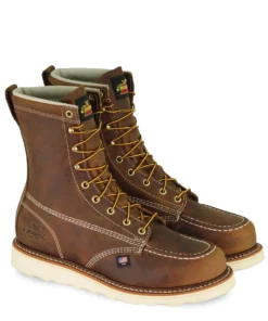 'Thorogood' Men's 8" American Heritage-Trail Crazyhorse MAXWear Wedge EH Safety Toe - Brown 9 'Thorogood' Men's 8