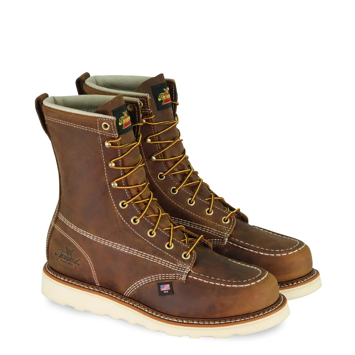 'Thorogood' Men's 8" American Heritage-Trail Crazyhorse MAXWear Wedge EH Safety Toe - Brown 6 'Thorogood' Men's 8" American Heritage-Trail Crazyhorse MAXWear Wedge EH Safety Toe - Brown
