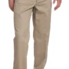'Savane' Flat Front Stretch Chino - Khaki