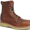 'Work Zone' Men's 8" Moc Wedge Soft Toe - Brown