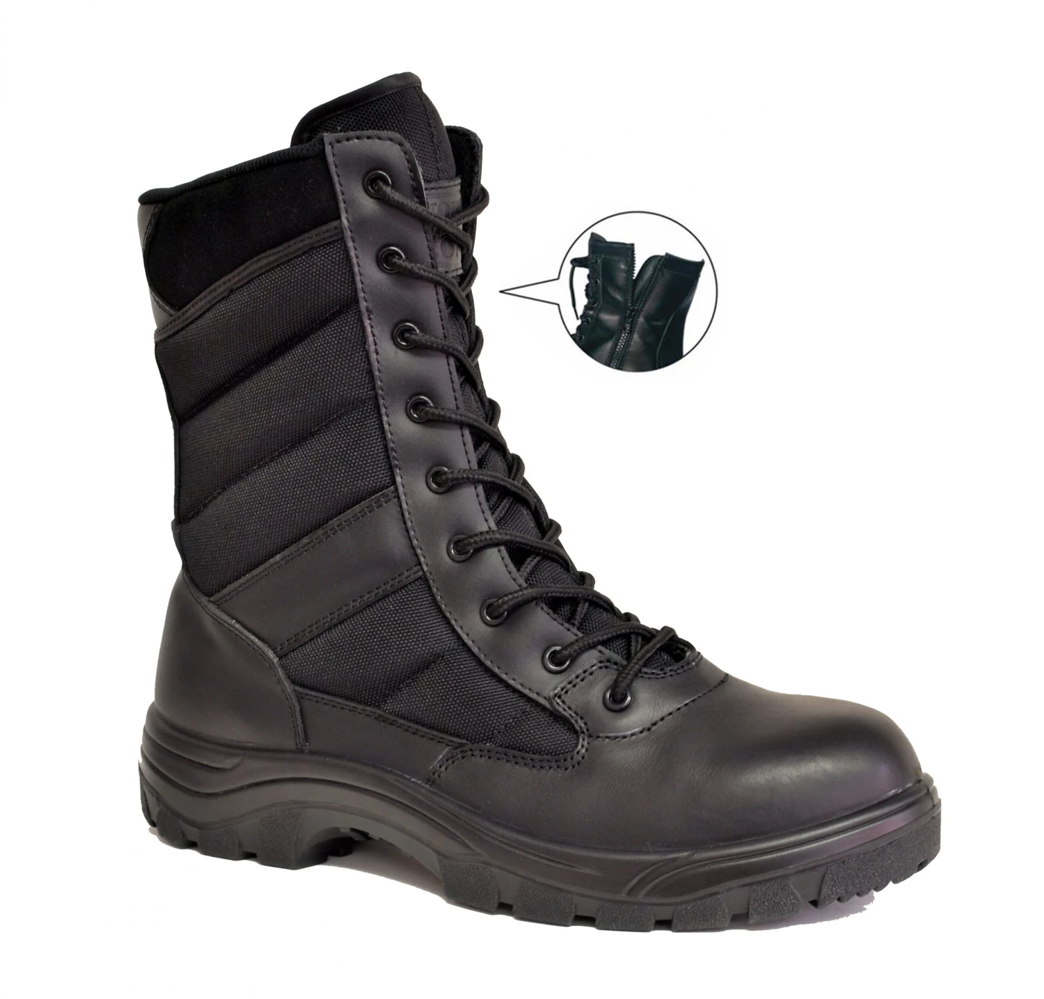 'Work Zone' Men's 8" Side Zip Tactical EH Soft Toe - Black 3 'Work Zone' Men's 8" Side Zip Tactical EH Soft Toe - Black