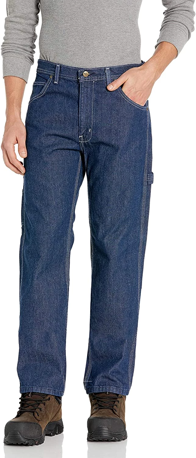 'KEY' Men's Ring Spun Dungaree - Washed Indigo 3 'KEY' Men's Ring Spun Dungaree - Washed Indigo