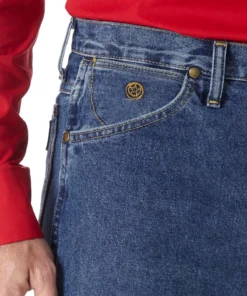 'Wrangler' Men's George Strait Cowboy Cut® Slim Fit - Heavyweight Stone Denim