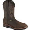 'Work Zone' Men's 10" Western WP Soft Toe - Brown