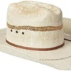 M&F Western Products, Inc Men 'Ariat' Western Bangora Straw Hat - White