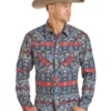 Panhandle Slim 'Rock & Roll' Dale Brisby Aztec Snap Shirt - Aztec Men