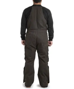 'Berne' Men's Highland Original Washed Insulated Bib Overall - Bark 5 'Berne' Men's Highland Original Washed Insulated Bib Overall - Bark