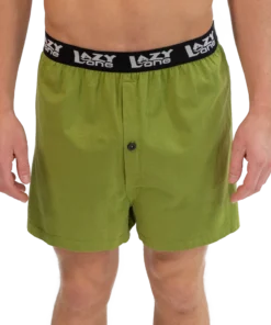 'Lazy One' Men's Stud Puffin Boxer - Green